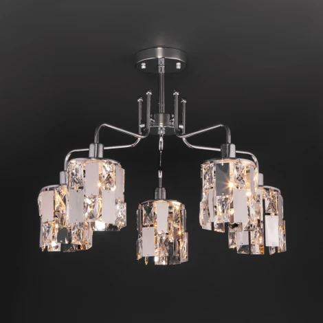 Потолочная люстра Eurosvet Scoppio 10101/5 хром/прозрачный хрусталь Strotskis (220V)