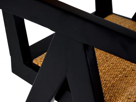 Комплект стульев Baltimore 2 шт. ОГОГО Обстановочка! 966325 (Массив,Дерево,Ротанг/Бежевый,Черный)