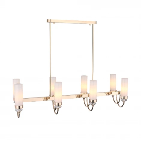 Потолочная люстра на штанге ST Luce Элегра SL1402.263.08 Золото/БелыйE14*8 40W