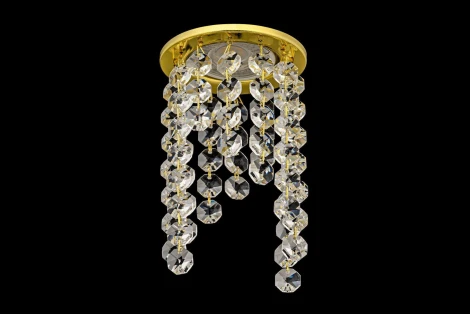 Встраиваемый светильник хрустальный Dio D'Arte Osimo Gold GU10.5.14.8.114 G (220V, круглые)