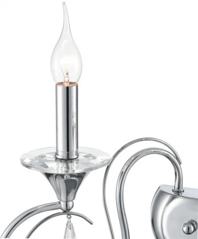 Бра Lumion Laoka 8032/2W металл/хрусталь, хром/прозрачный E14 2*40W 220V (подвески, подсвечник, свеча)