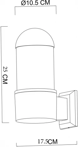 Настенный светильник уличный Arte Lamp Coppia A5217AL-1BK (220V, IP44)