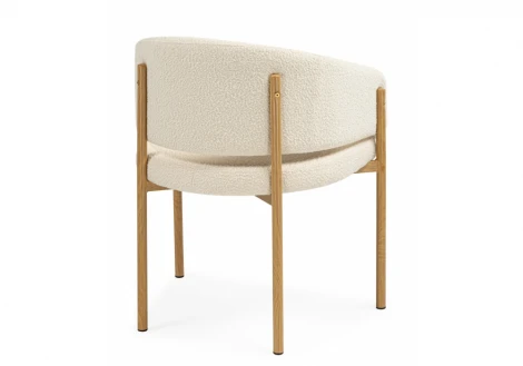 Стул на металлокаркасе Janin white / wooden metal 15931