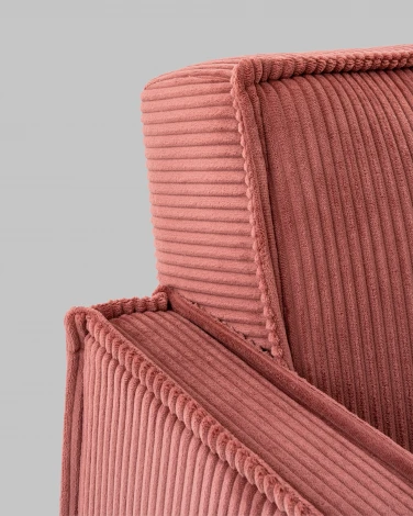 Диван прямой Stool Group Кассель велюр рельефный коралловый арт.УТ000040048