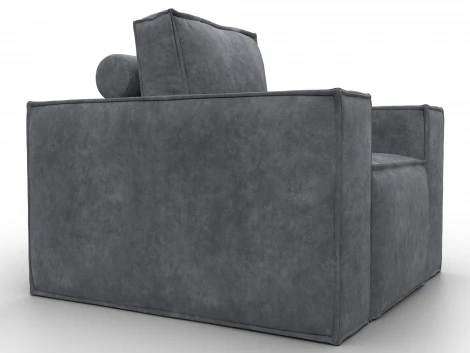 Кресло Лига-081 НПБ (ДСП,Велюр/Темно-серый) Лига Диванов 134978