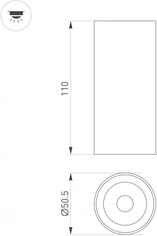 Накладной точечный светильник SP-GABI-SURFACE-R50-9W Day4000 (BK, 60 deg, 230V) (Arlight, IP40 Металл) 052336 (LED)
