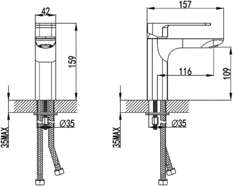 Смеситель Iddis Slide SLISB00i01 для раковины