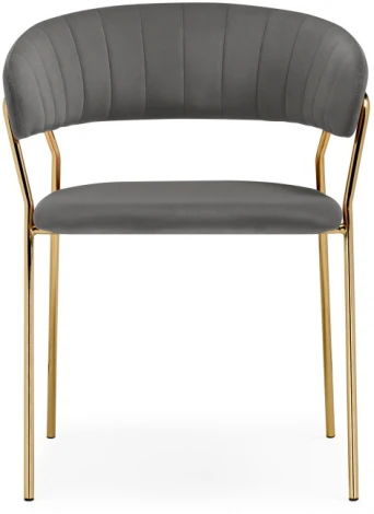 Стул Woodville на металлокаркасе Kamelia 1 dark gray / gold 15470