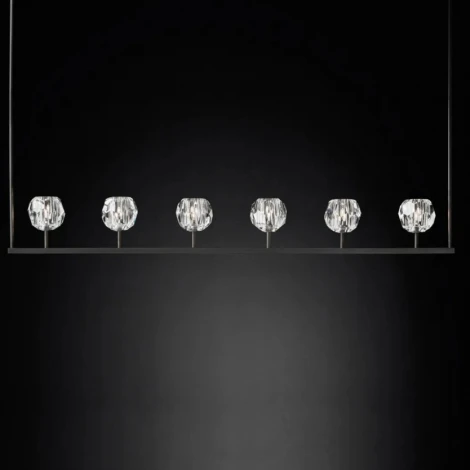 Потолочная люстра на штанге Rh Boule De Cristal Linear Chandelier 6 Black Imperiumloft 40,1222 (84807-22) (220V)