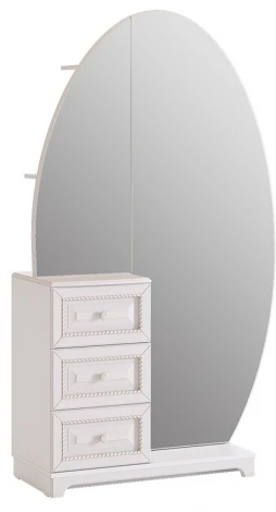 Белла Шкаф комбинированный Mebelson (ЛДСП,МДФ,ПВХ,Зеркало/Белый) арт.SMB-15.1651