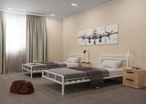 Кровать КМД 8 Леон 160 белая, Форвард