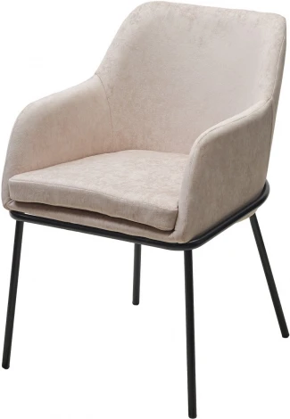 Стул M-City АЛИСТЕР, цвет RAIN 2 какао велюр / черный каркас