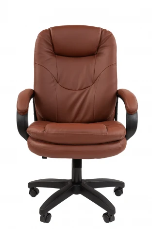 Офисное кресло Chairman 668LT Россия черный пластик, экопремиум коричневый N