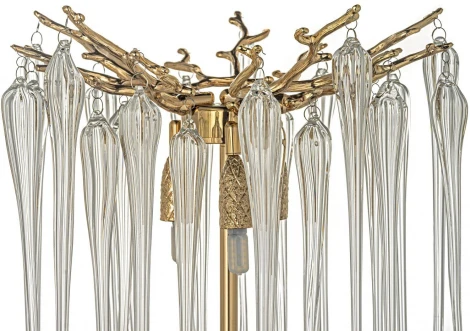 Интерьерная настольная лампа Dio D`arte Tavenna Gold Tavenna H 4.1.1.101 G (220V, хрусталь, подвески)