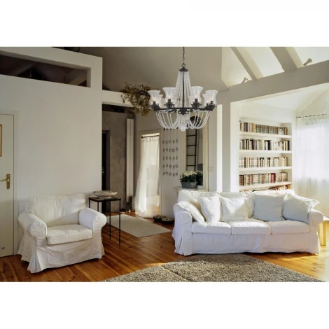 Подвесная люстра Arte Lamp Malia A6586LM-8BK