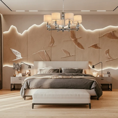 Подвесная люстра Lumien Hall Salento LH1049/8H-NK-WT