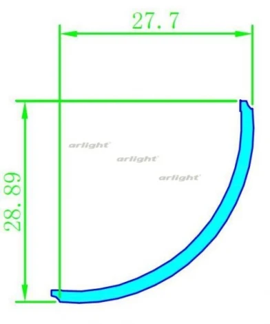 Экран ARH-KANT-H30-2000 Round Frost-PM (Пластик) 016582 Arlight