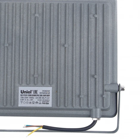 Прожектор уличный светодиодный 6500K серый Uniel ULF-F52D-150W/6500K IP65 200-240V GREY