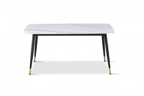 Стол обеденный IST-CASA Рио DT-2849, 160х80х75 см, белый мрамор