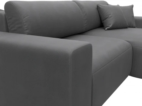 Диван угловой Лига-036 НПБ Классик правый угол Лига Диванов (Замша) арт.127741