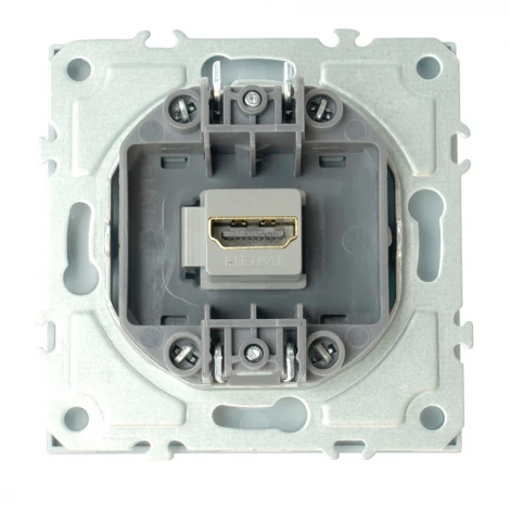 Розетка HDMI (белый фарфор, soft touch) Stekker Эмили 50163