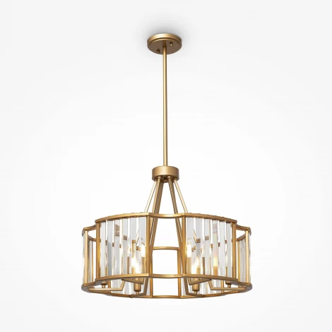 Потолочная люстра на штанге Maytoni Solar MOD087PL-06G (220V, свеча, круглые)