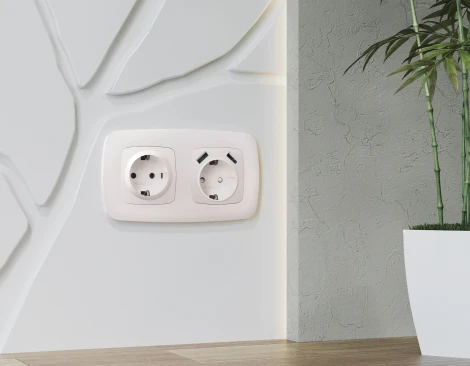 Рамка Ambrella Volt OMEGA Ecta (Жемчуг) 1-ая OF140201