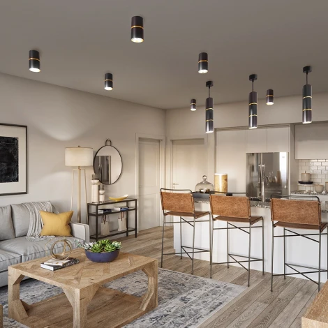 Светильник потолочный Feron ML186 Barrel ZEN 48639 MR16 GU10 35W чёрный, золото (220V, круглые)