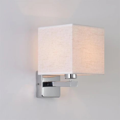 Бра Lumion Norman 8360/1W хром/бежевый металл/текстиль E27 60W 240V