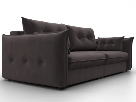 Диван прямой Лига-100 НПБ (ДСП,Фанера/Пластик/Велюр/Коричневый) Лига Диванов 133651