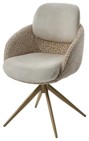 Стул ГРЕЙС (GRACE) 360 град., цвет ЛАТТЕ PENA-110 / HUNTER-120, ткань / ШАМПАНЬ каркас, ®DISAUR M-City 64842