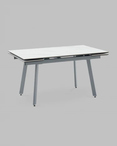 Стол Stool Group Тайл 140-200/85/75 Стол Stool Groupешница Snow white подСтол Stool Groupье металл серый УТ000041936