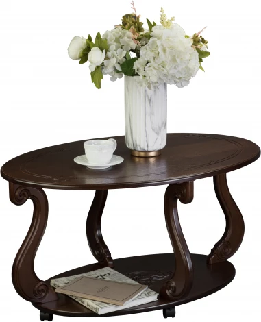 Стол журнальный Овация (М) на колесах темно-коричневый от фабрики Mebelik
