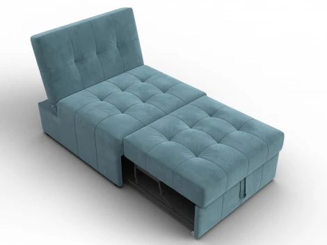 Кресло-кровать Лига-107 (80) (ЛДСП,Брус,Фанера,Велюр/Бирюзовый) Лига Диванов 134896