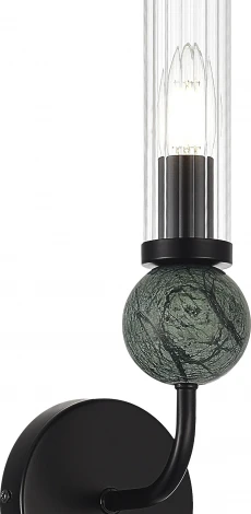 Бра ST Luce Medea SL1244.401.01 черный/прозрачный E14 1*40W (220V)