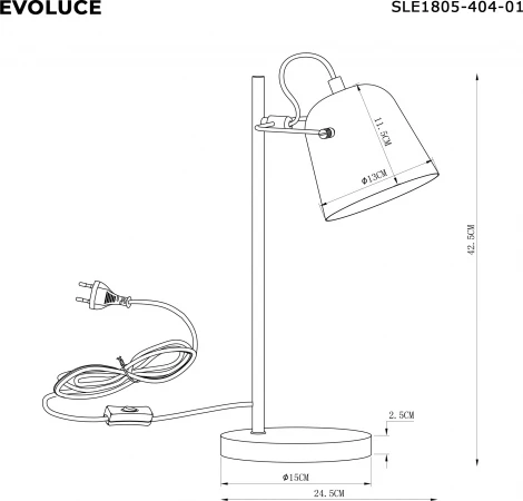 Настольная лампа Evoluce Blank SLE1805-404-01 Черный/Черный E27 1*40W