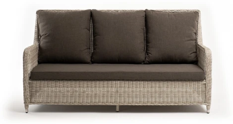 "Гляссе" диван трехместный из искусственного ротанга, цвет бежевый 4SIS арт.УТ-00006457