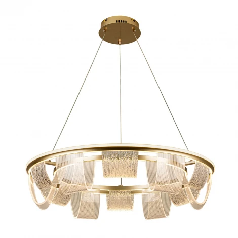 Подвесной светильник светодиодный с пультом с регулировкой цветовой температуры LED4U L7706-800 GD