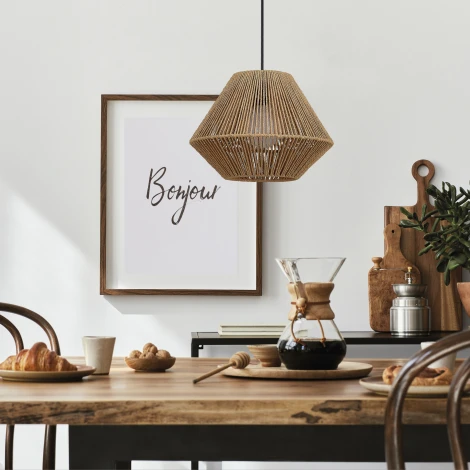 Подвесной светильник Evoluce Ettan SLE6025-603-01 бежевый/черный E27 1*40W (220V, на проводе)