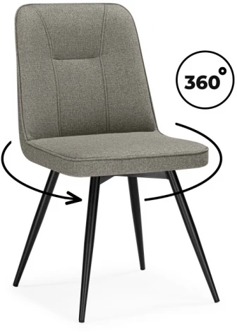 Обеденный стул Woodville Texas (Металл, Рогожка/Черный) арт.15891