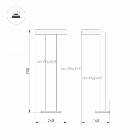 Наземный светильник Arlight TENT 029978 (LED, 220V, IP65)