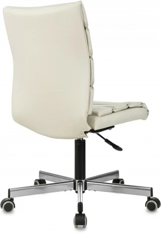 Кресло Бюрократ CH-320M бежевый эко.кожа крестов. металл