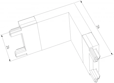 Коннектор угловой Elektrostandard Flat Magnetic внутренний для накладного шинопровода (черный) 85002/00 (48V)