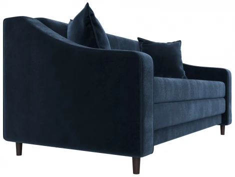 Диван прямой Лига-071 (ЛДСП,Брус,Фанера/Дерево/Велюр/Синий) Лига Диванов 129775