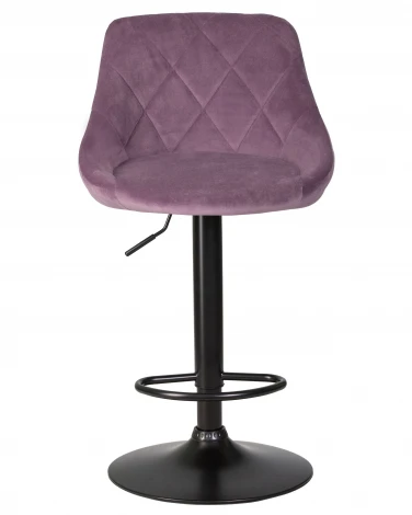 Набор 2 шт стул барный DOBRIN LOGAN BLACK (пудрово-сиреневый велюр (MJ9-52))