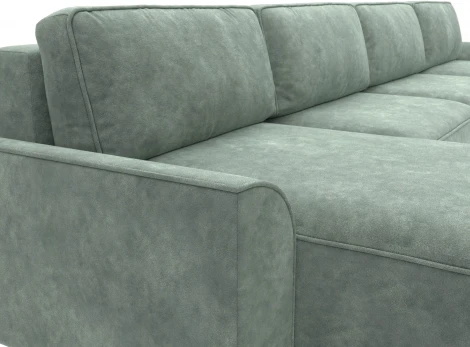 Диван п-образный Лига-048 НПБ лонг Лига Диванов (Велюр) арт.128346