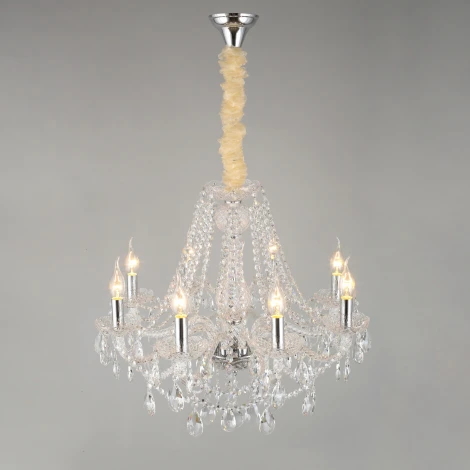 Подвесная люстра Aployt Koletta APL.755.03.08 (220V, хрусталь, на цепи, свеча)