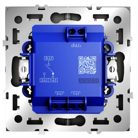 Выключатель встраиваемый Voltum S70 для жалюзи 10А, (кашемир)