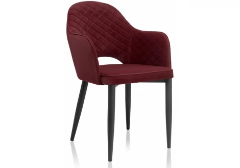 Обеденный стул на металлокаркасе Woodville Vener wine red 11704