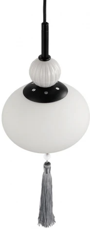 Подвесной светильник Lumion Gloriya 8273/1A черный/серый/белый, металл/керамика/стекло Е14 1*40W 220V (на проводе, шар)